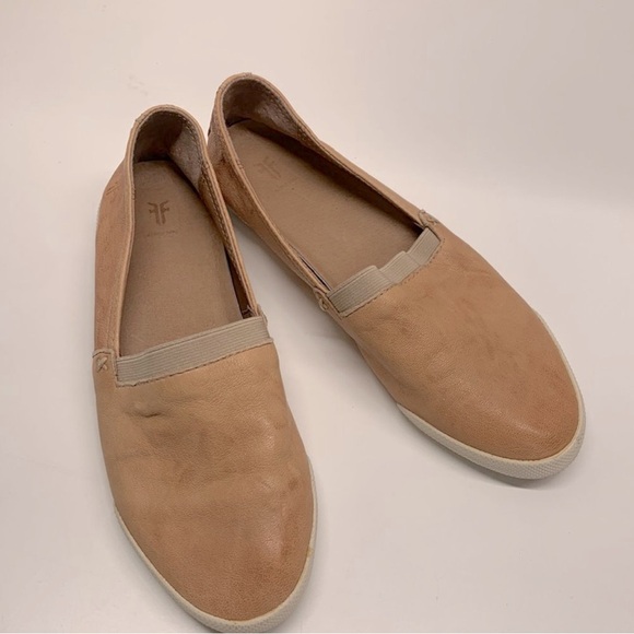 FRYE Melanie Slip-On Ash Tan Leather Loafers / Flats - Picture 1 of 8